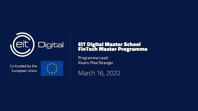 Webinar: EIT Digital Master School - Fintech